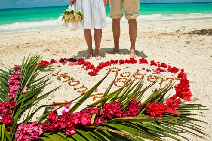 Wedding couple in Caribbean